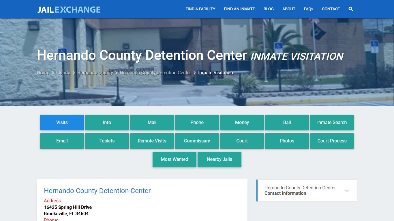 Inmate Visitation - Hernando County Detention Center, FL - Jail Exchange