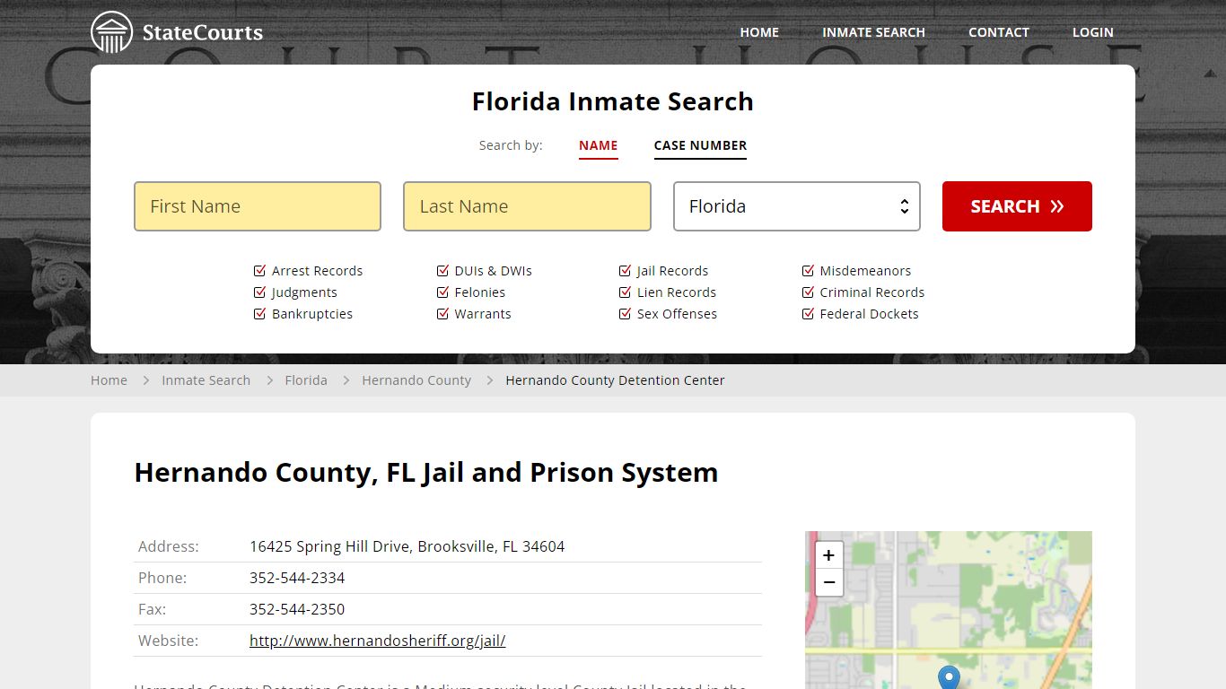 Hernando County, FL Jail and Prison System - State Courts
